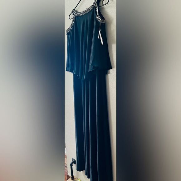 Alex Evenings Cold Shoulder Beaded Neckline Mother of Bride/Groom Gown Sz.10~NWT - Picture 6 of 9